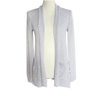 Lilly Pulitzer Cardigan Sweater Lavender XS Open‎ Front Pockets lightweight